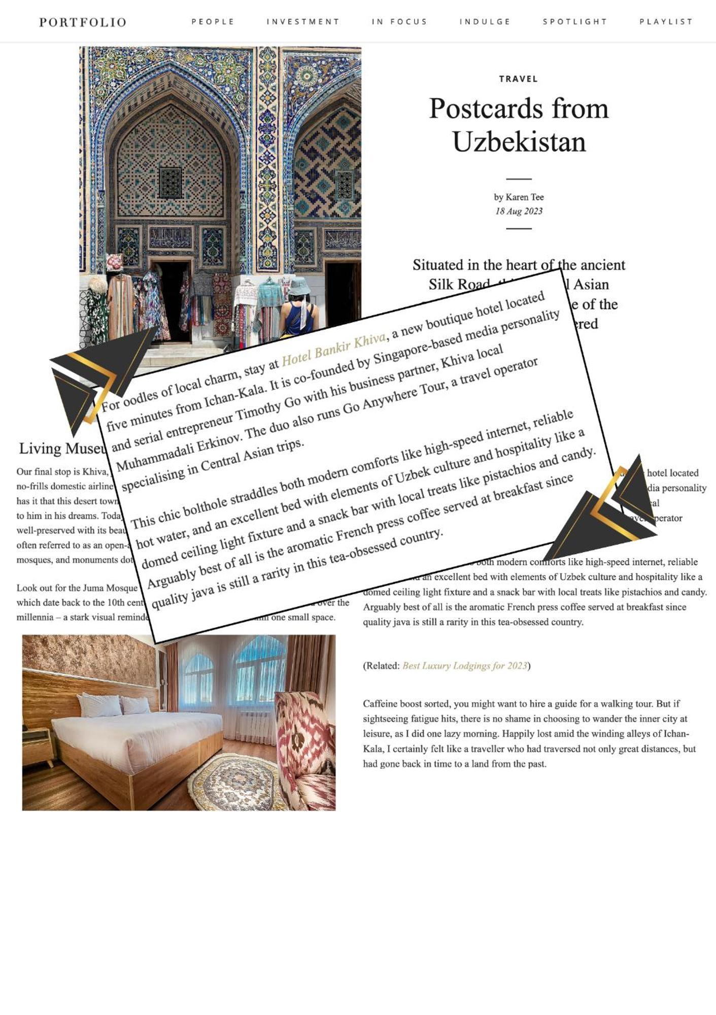 Hotel Bankir Khiva Bagian luar foto